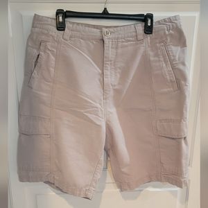 Jachs Men's Extra Soft Fabric Cotton Twill Shorts.  Size 36, Sand color.